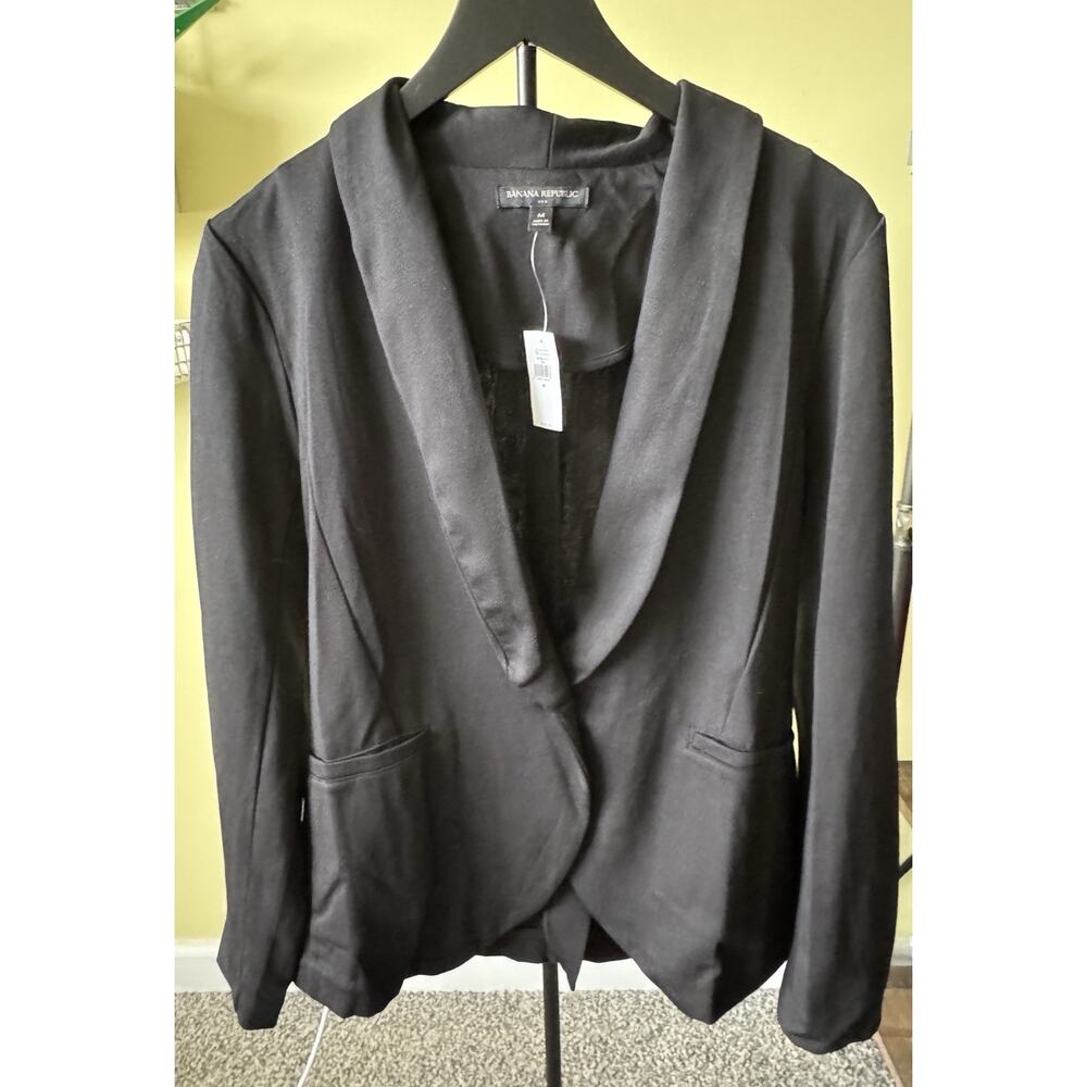 Banana Republic Women’s Black Shawl Collar Blazer Jacket Size M NWT‎